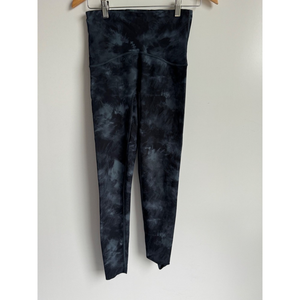 Spanx Booty Boost High Waisted Tie Dye Leggings Dark Grey Black Athleisure Small